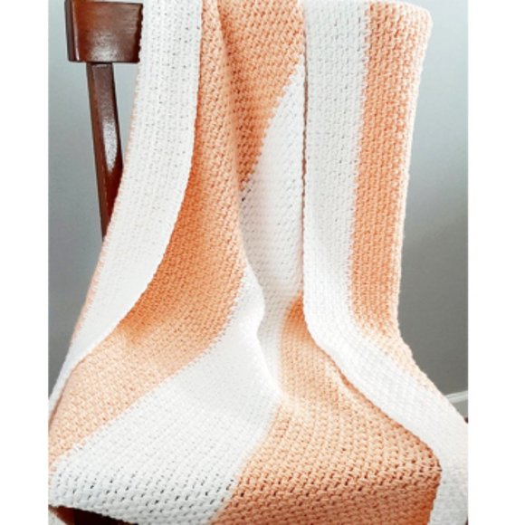 Other - New Crochet Orange Creamsicle Baby Blanket